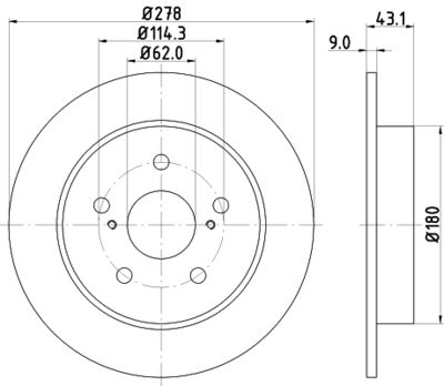 MDC2181 MINTEX Тормозной диск