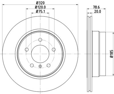 MDC2186 MINTEX Тормозной диск