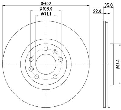 MDC2187 MINTEX Тормозной диск