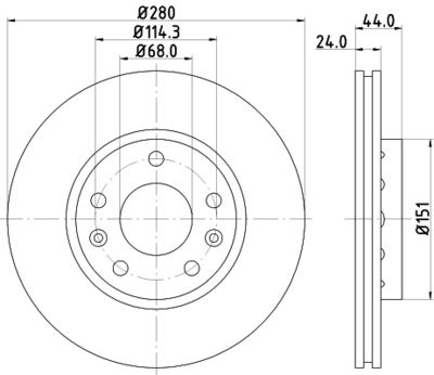 MDC2195C MINTEX Тормозной диск