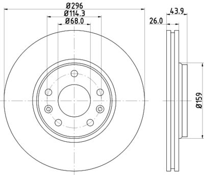 8DD355116161 HELLA Тормозной диск