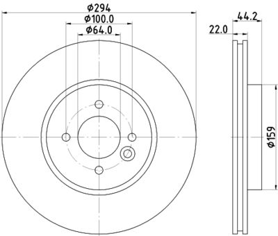 8DD355115881 HELLA Тормозной диск