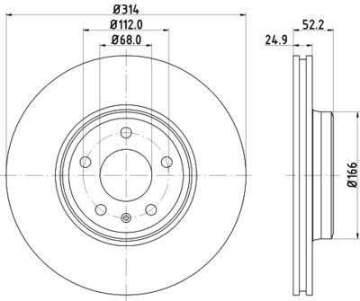 8DD355128711 HELLA Тормозной диск