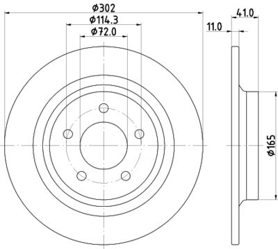 8DD355112901 HELLA Тормозной диск