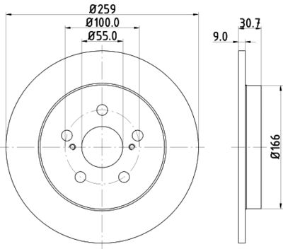 8DD355116901 HELLA Тормозной диск