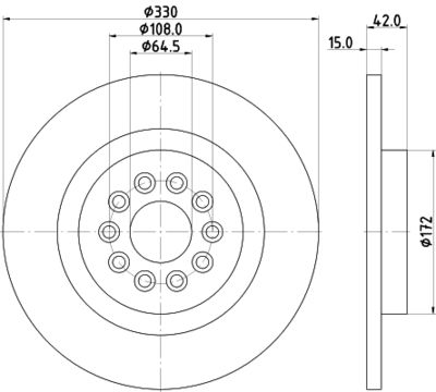 8DD355116711 HELLA Тормозной диск