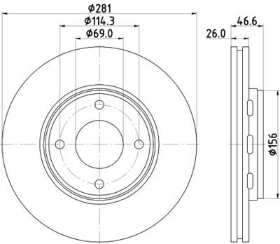 8DD355116531 HELLA Тормозной диск