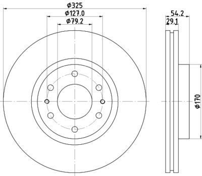 8DD355117021 HELLA Тормозной диск