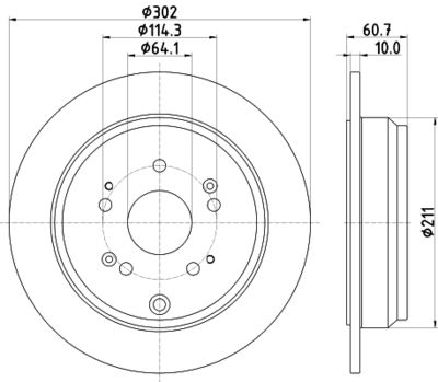 MDC2231 MINTEX Тормозной диск