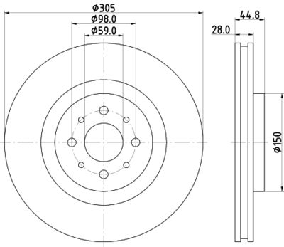 MDC2236 MINTEX Тормозной диск