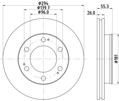 MDC2244 MINTEX Тормозной диск