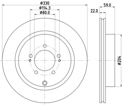 MDC2246 MINTEX Тормозной диск