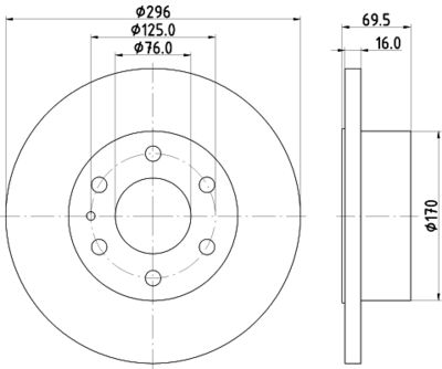 8DD355117171 HELLA Тормозной диск