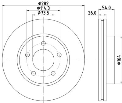 MDC2254 MINTEX Тормозной диск