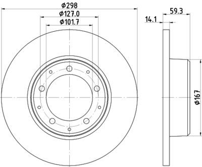 8DD355117271 HELLA Тормозной диск