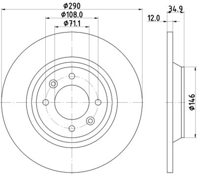 MDC2268 MINTEX Тормозной диск