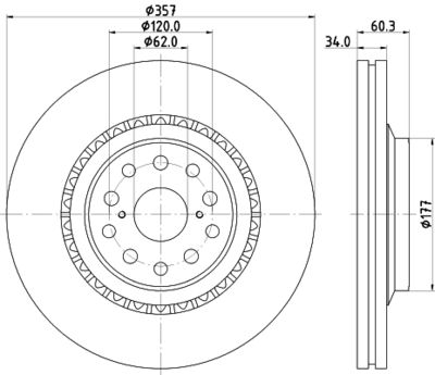 MDC2269R MINTEX Тормозной диск