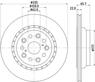 MDC2271L MINTEX Тормозной диск