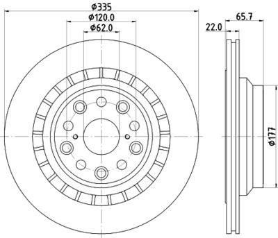 MDC2271R MINTEX Тормозной диск