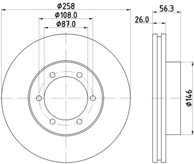 MDC2275 MINTEX Тормозной диск