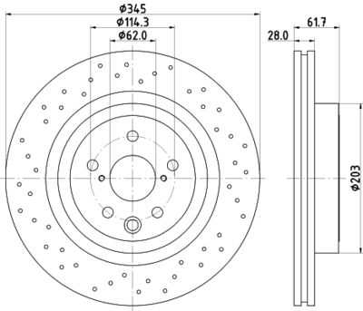 8DD355116511 HELLA Тормозной диск