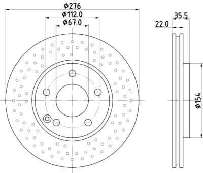 8DD355110211 HELLA Тормозной диск