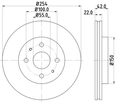 MDC2286 MINTEX Тормозной диск