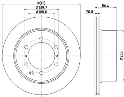 8DD355118141 HELLA Тормозной диск