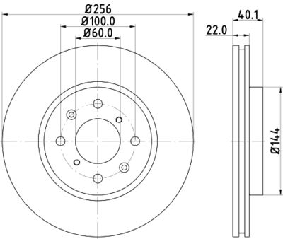 MDC2304 MINTEX Тормозной диск