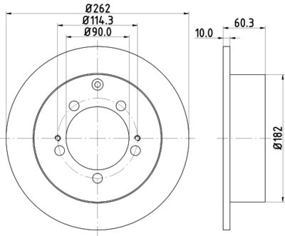 MDC2307 MINTEX Тормозной диск