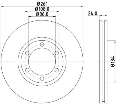 8DD355117401 HELLA Тормозной диск