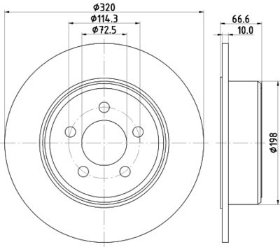 MDC2311 MINTEX Тормозной диск