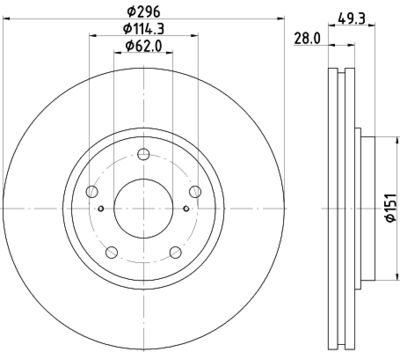 MDC2316 MINTEX Тормозной диск