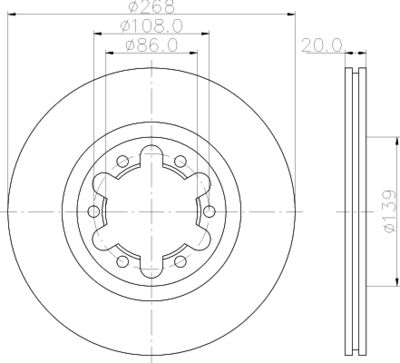 8DD355117671 HELLA Тормозной диск