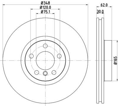 8DD355117741 HELLA Тормозной диск