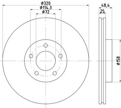 MDC2340 MINTEX Тормозной диск