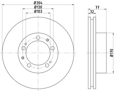 MDC2352R MINTEX Тормозной диск