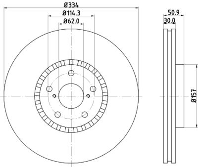 8DD355112871 HELLA Тормозной диск