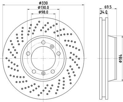 8DD355128561 HELLA Тормозной диск