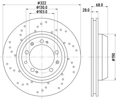 MDC2355R MINTEX Тормозной диск