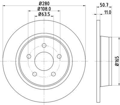 8DD355118211 HELLA Тормозной диск