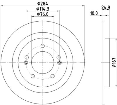 8DD355118231 HELLA Тормозной диск