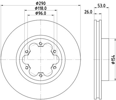 8DD355118481 HELLA Тормозной диск