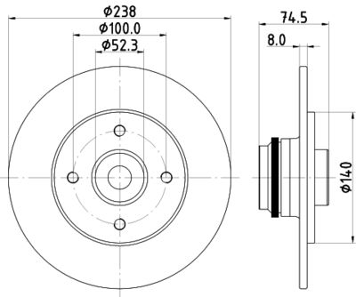 MDC2381 MINTEX Тормозной диск