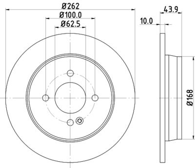 MDC2382 MINTEX Тормозной диск