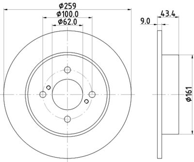 MDC2383 MINTEX Тормозной диск