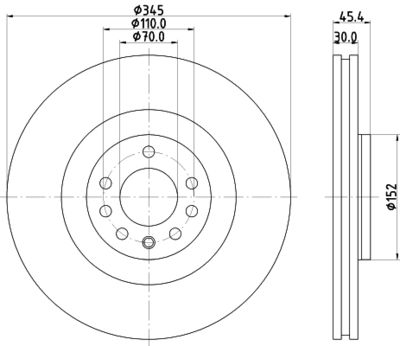 MDC2385 MINTEX Тормозной диск