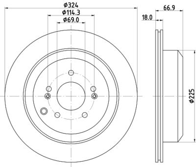 8DD355118531 HELLA Тормозной диск