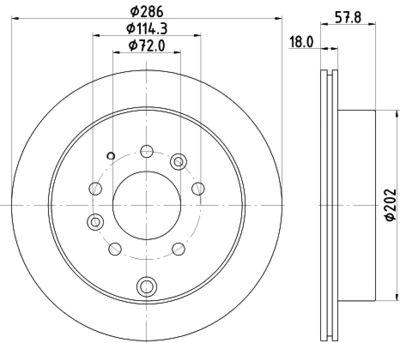 MDC2389 MINTEX Тормозной диск