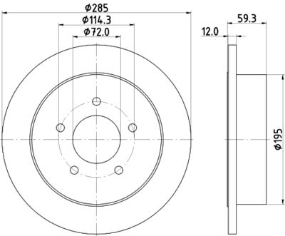 8DD355118341 HELLA Тормозной диск